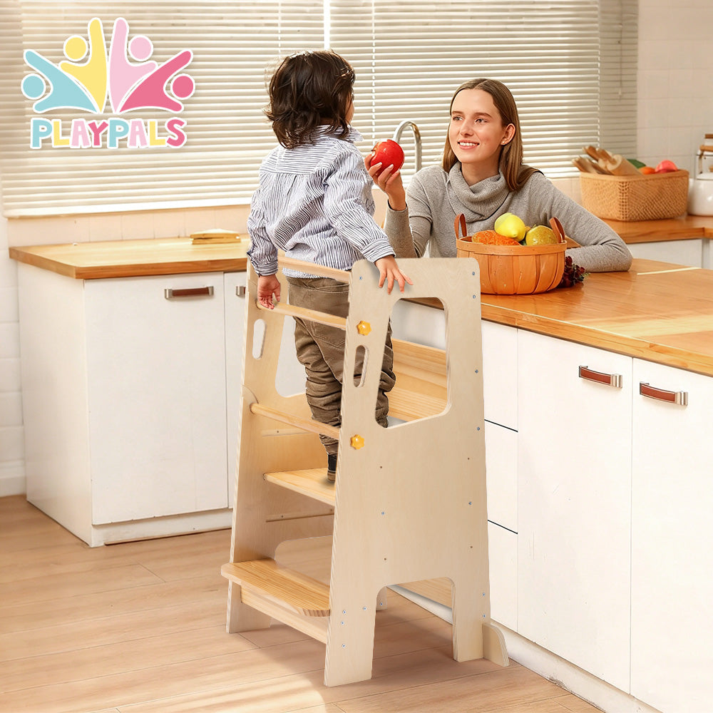 PlayPals Toddler Learning Tower Adjustable Height Step Stool Anti-Slip - Sunyee