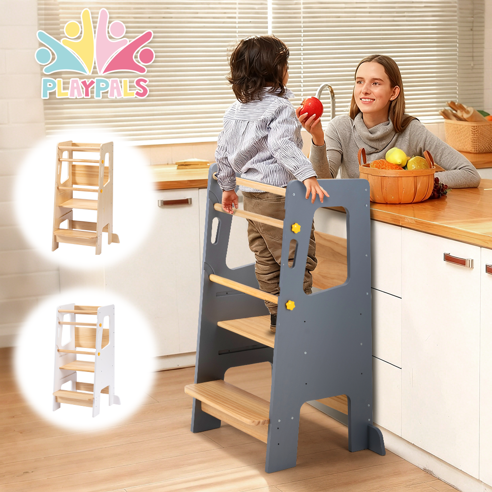 PlayPals Toddler Learning Tower Adjustable Height Step Stool Anti-Slip - Sunyee