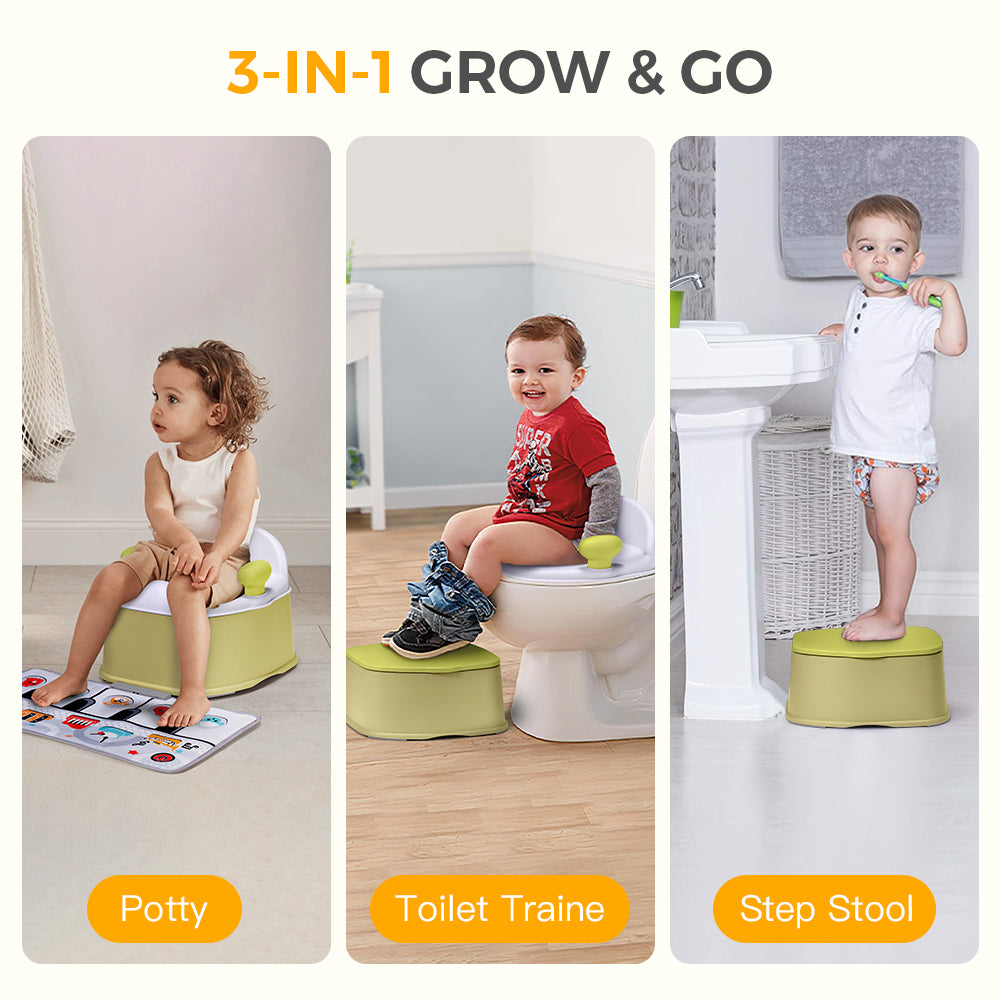 PlayPals 3-in-1 Potty Training Toilet with Interactive Musical Mat - Sunyee