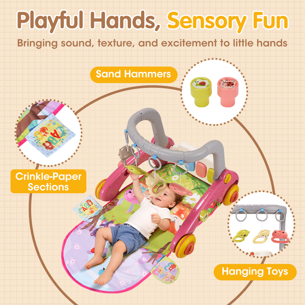 PlayPals 7-in-1 Baby Play Mat Tummy Time Activity Mat with Play Piano - Sunyee