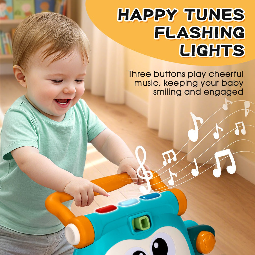 PlayPals 3-in-1 Baby Walker Cycle Scooter w/ Music 90° Rotating Head - Sunyee