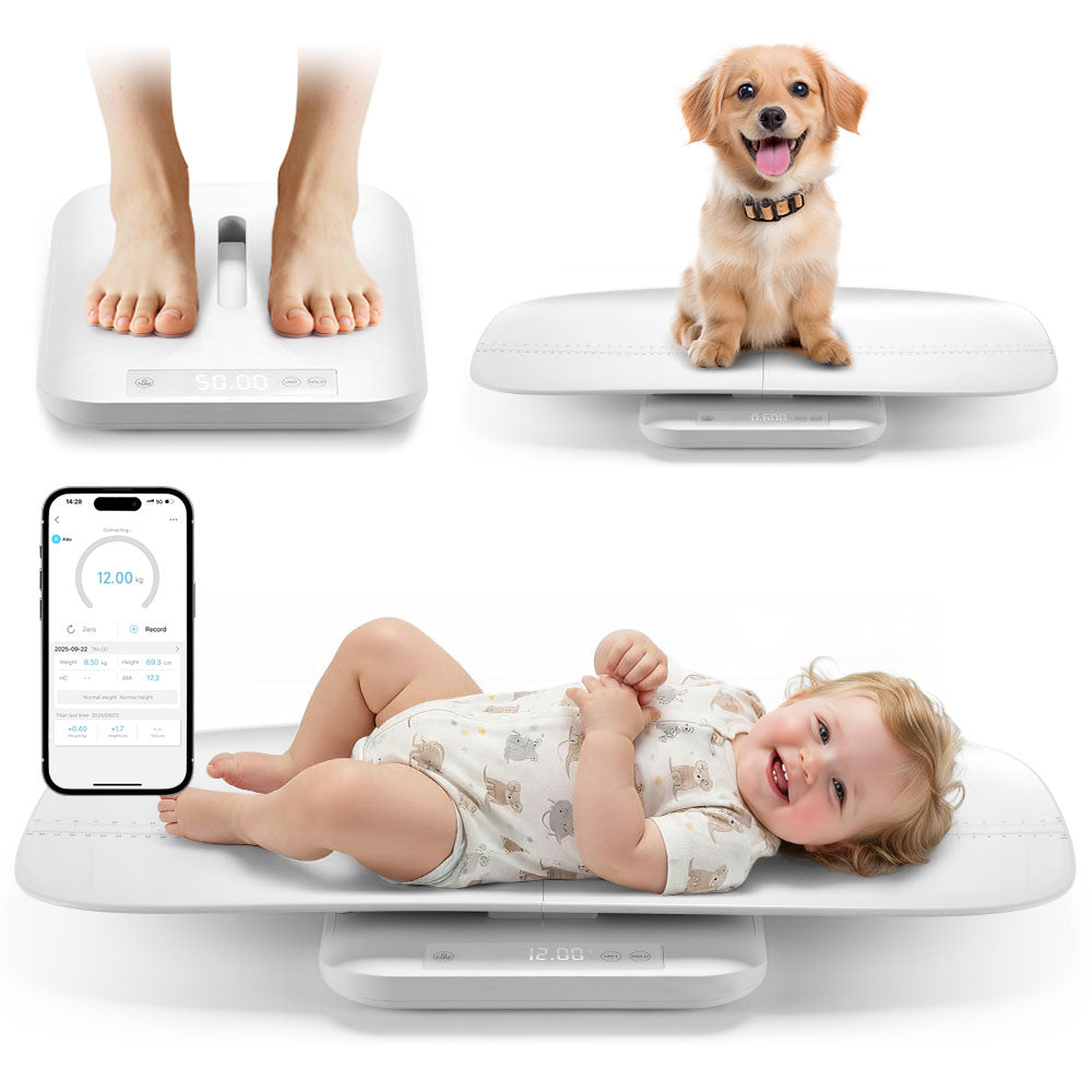 PlayPals Baby Digital Scale 150KG w/ Height Mesure Bluetooth Pet Scale - Sunyee