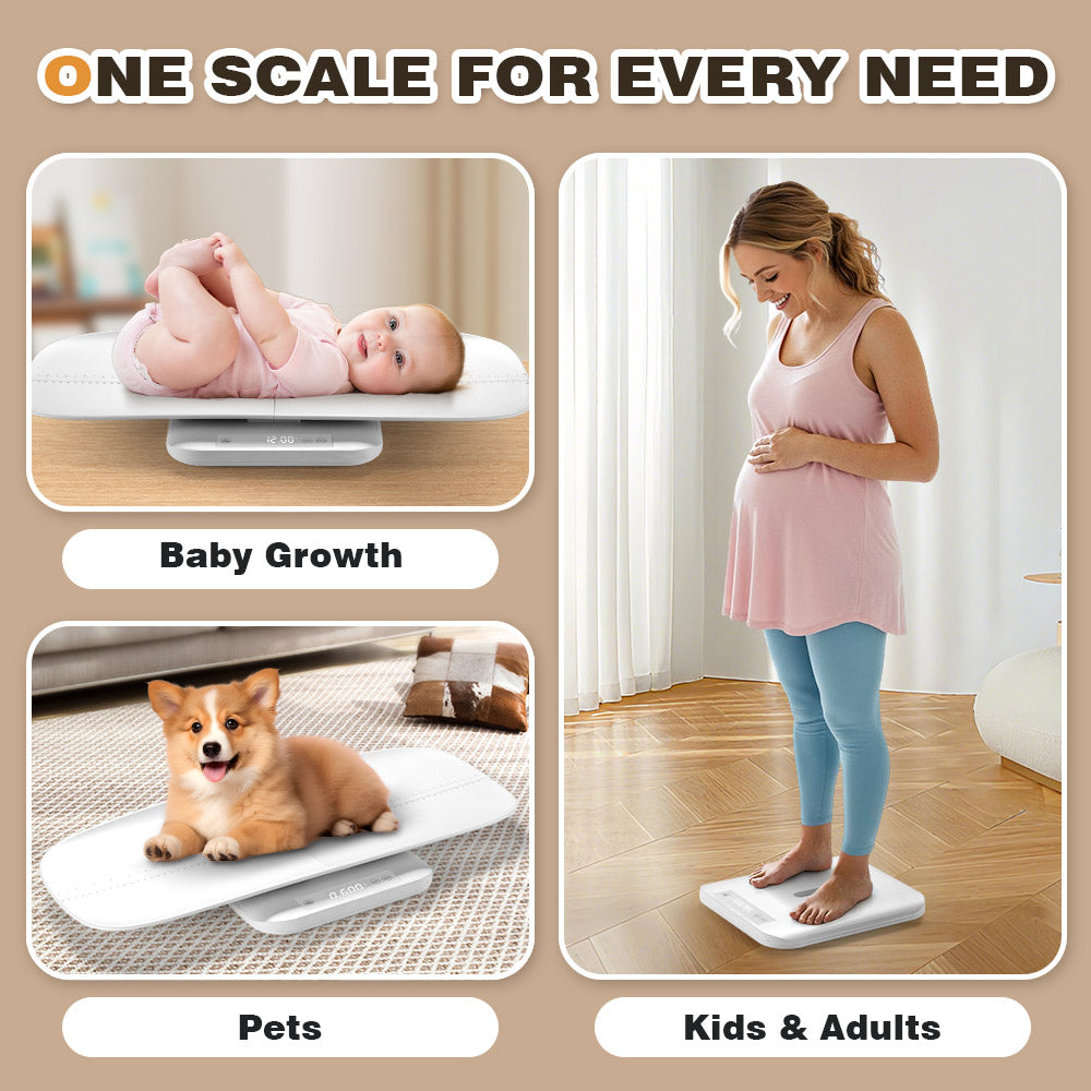 PlayPals Baby Digital Scale 150KG w/ Height Mesure Bluetooth Pet Scale - Sunyee