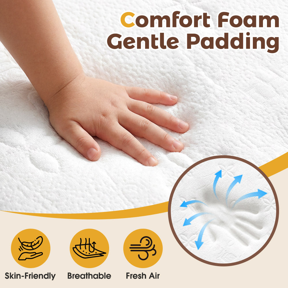 PlayPals 10CM Pocket Spring Mattress Plush Foam Medium Firm for Children - Sunyee