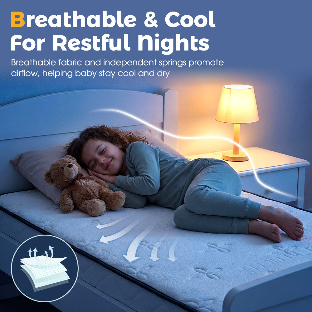 PlayPals 10CM Pocket Spring Mattress Plush Foam Medium Firm for Children - Sunyee