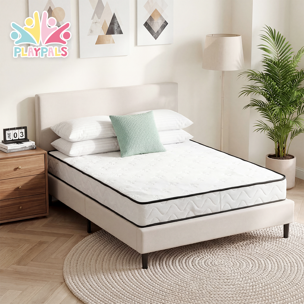 PlayPals Pocket Spring Mattress Plush Foam Medium Firm for Children Adults - Sunyee