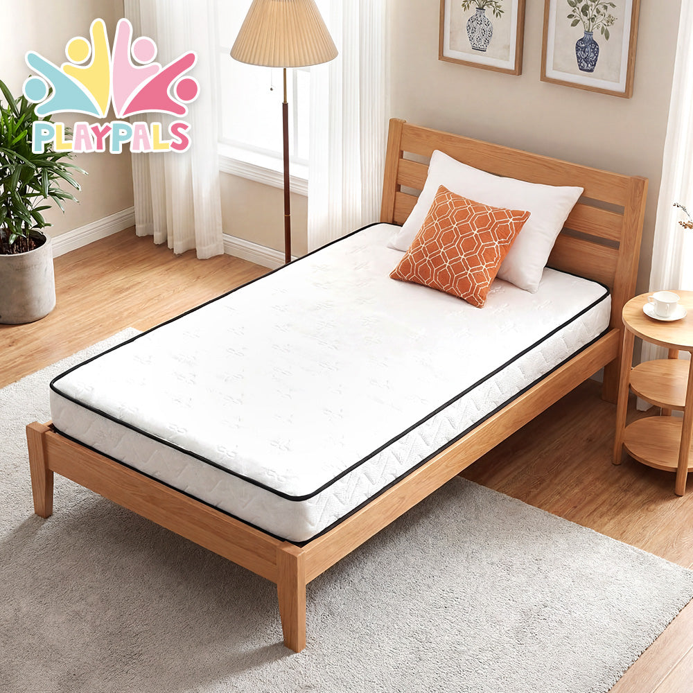 PlayPals 17CM Pocket Spring Mattress Plush Foam Medium Firm for Single - Sunyee