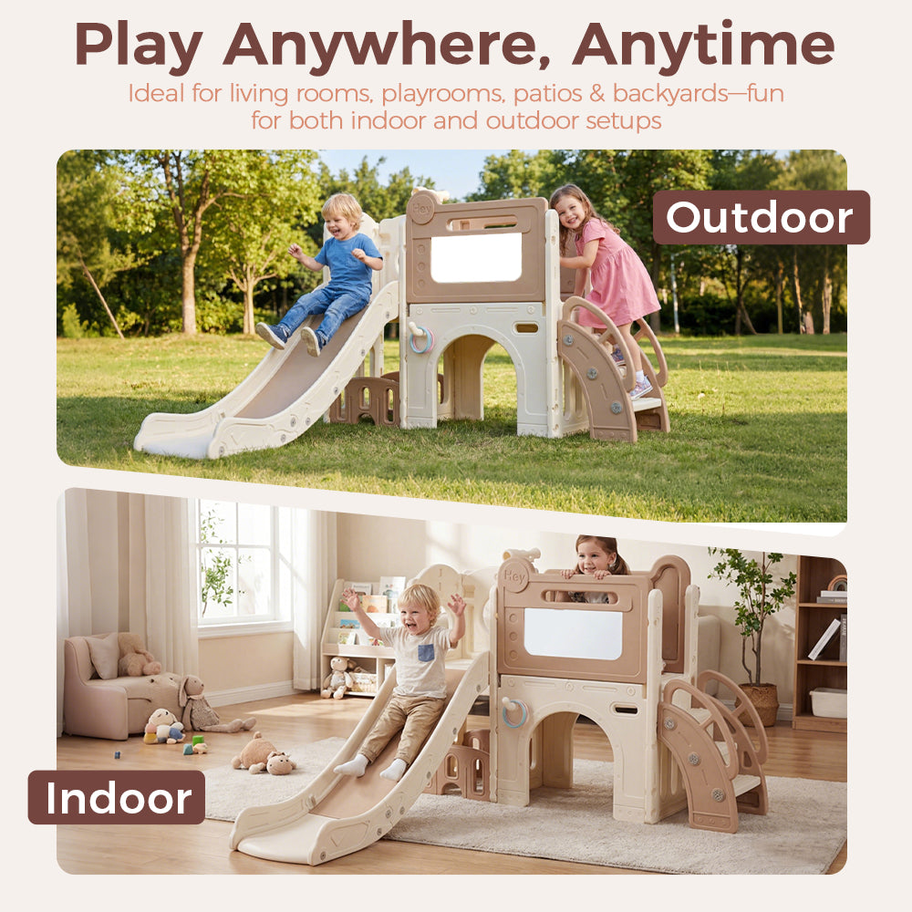 PlayPals 9-in-1 Toddler Slide Set Sport & Art Set Indoor Outdoor Playground - Sunyee