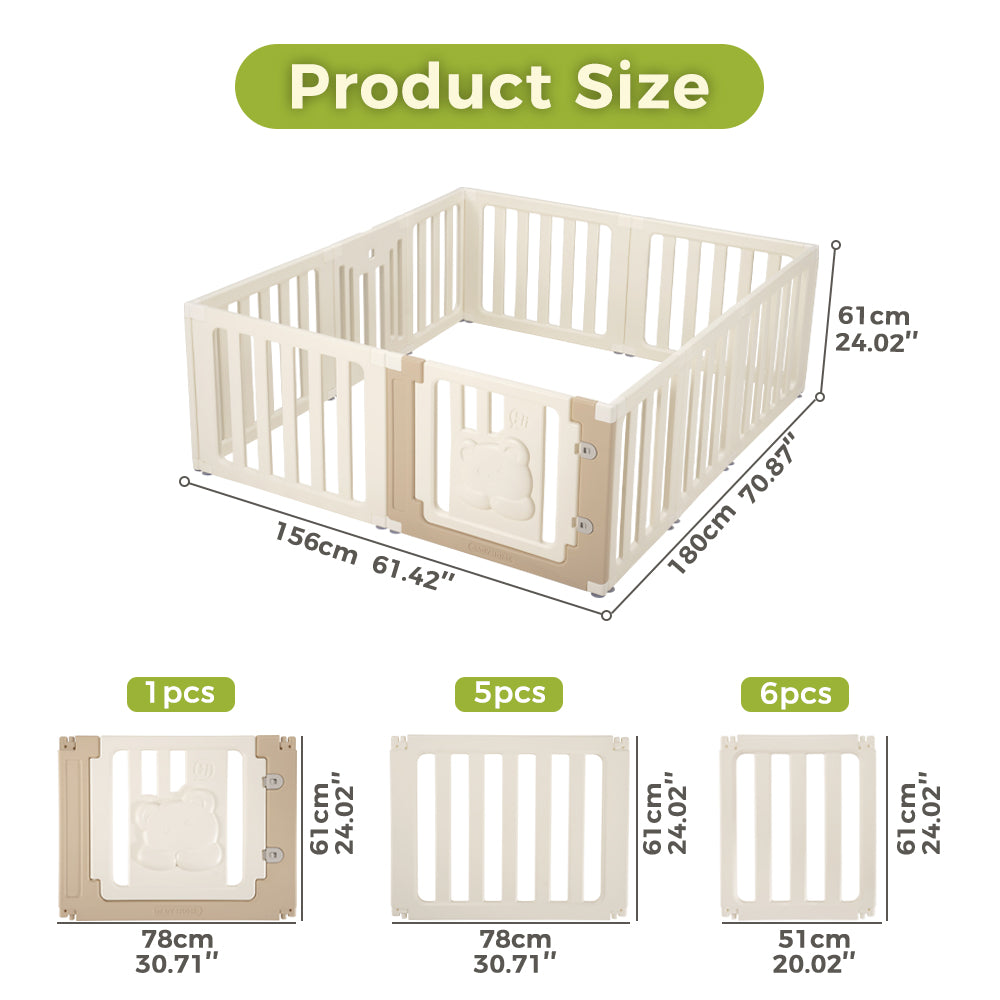 Playpals Kids Playpen 10 Panels Baby Safety Gate with Drawing Whiteboard - Sunyee