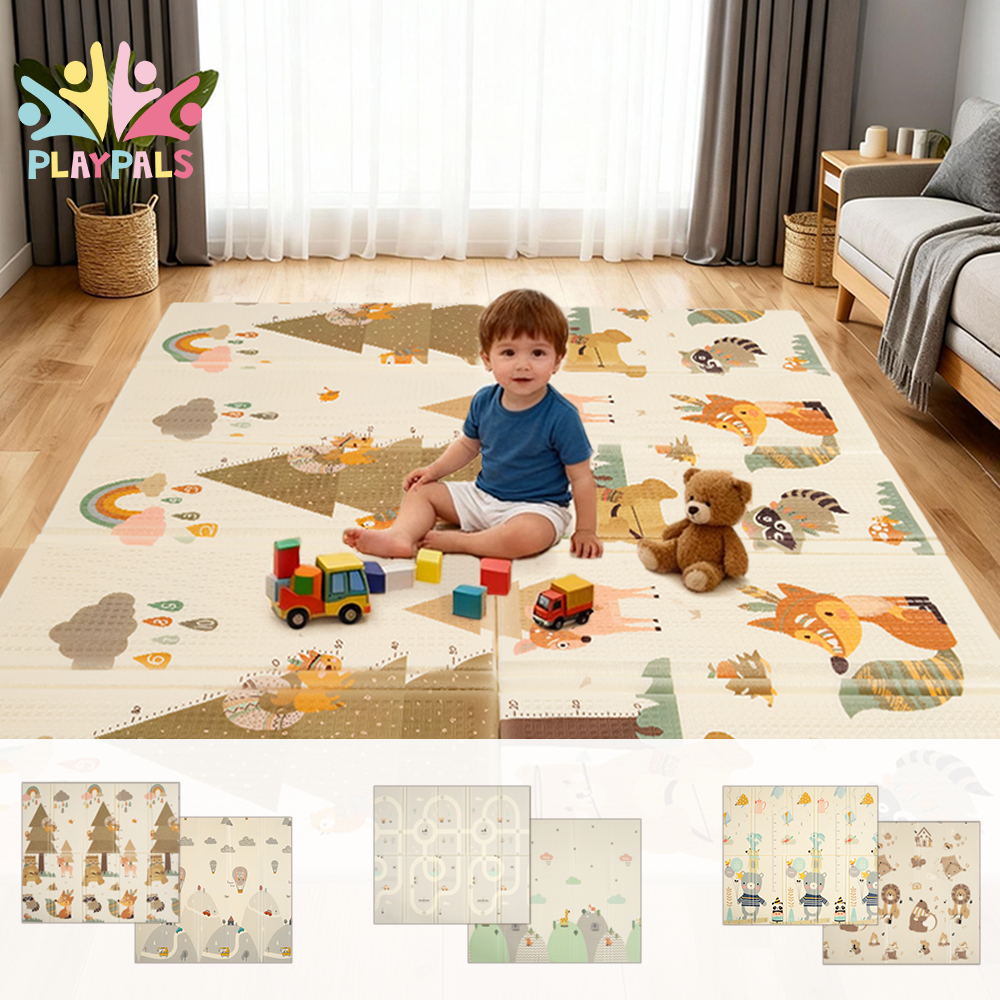 Playpals Kids Play Mat 2CM Thick Baby Crawling Foldable Pad XPE Foam Non-slip - Sunyee