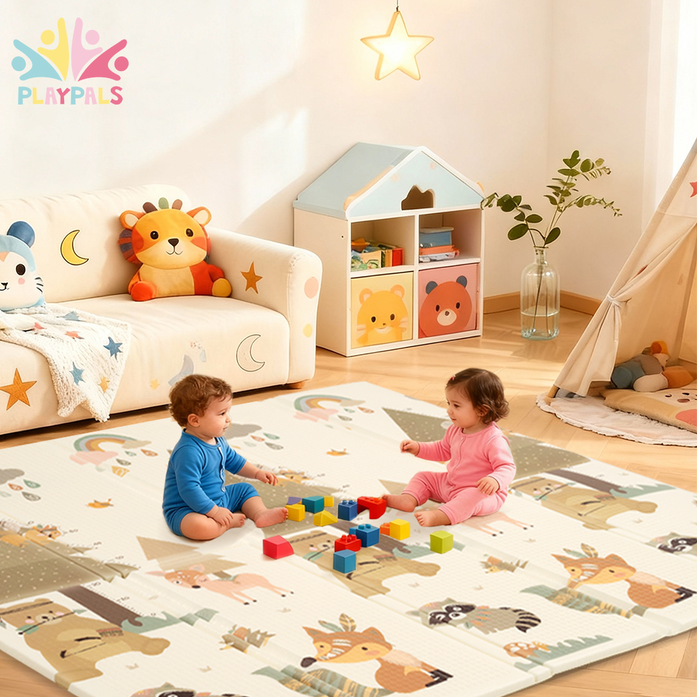 Playpals Kids Play Mat 2CM Thick Baby Crawling Foldable Pad XPE Foam Non-slip - Sunyee