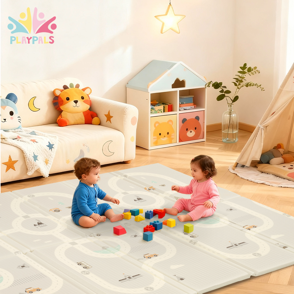 Playpals Kids Play Mat 2CM Thick Baby Crawling Foldable Pad XPE Foam Non-slip - Sunyee