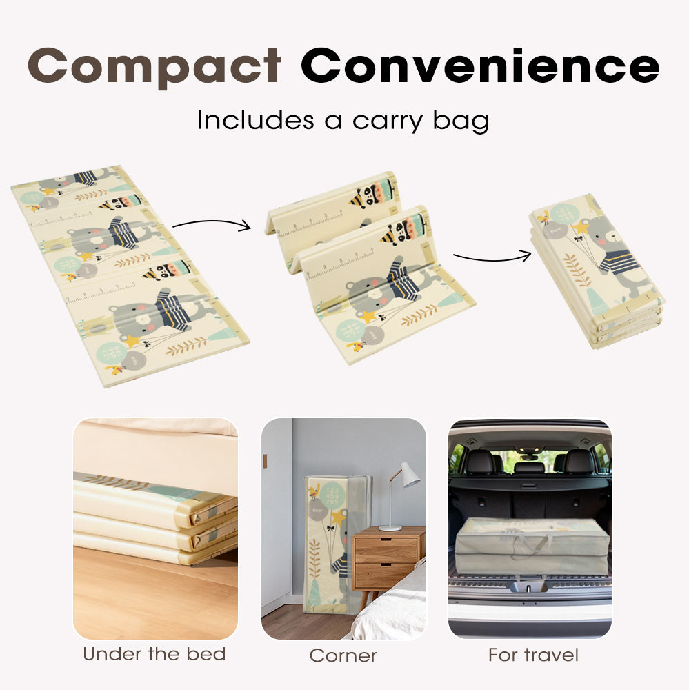 Playpals Kids Play Mat 2CM Thick Baby Crawling Foldable Pad XPE Foam Non-slip - Sunyee