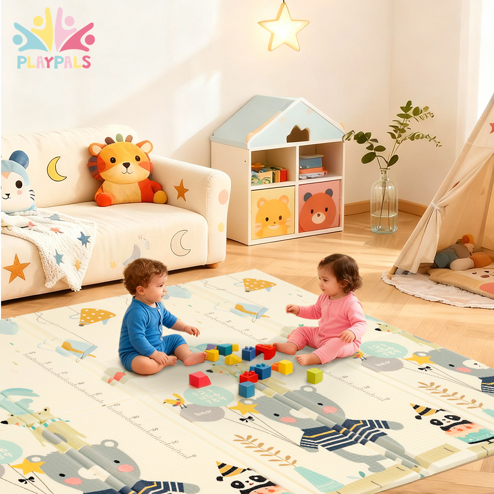 Playpals Kids Play Mat 2CM Thick Baby Crawling Foldable Pad XPE Foam Non-slip - Sunyee