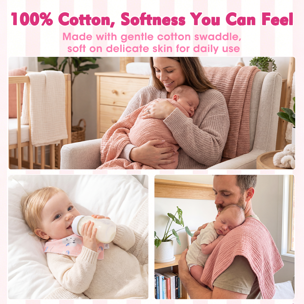 Playpals 12Pcs Newborn Baby Gift Set Bodysuits/Swaddle/Comforter/Bib/Tumbler - Sunyee