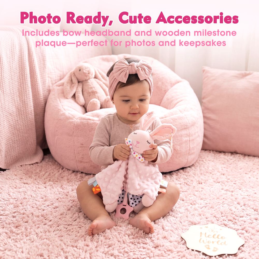 Playpals 12Pcs Newborn Baby Gift Set Bodysuits/Swaddle/Comforter/Bib/Tumbler - Sunyee