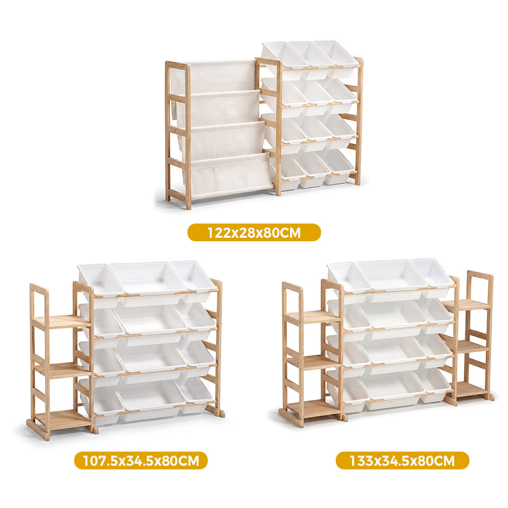 PlayPals Toy Storage Organizer with Storage Bins Toys Box White