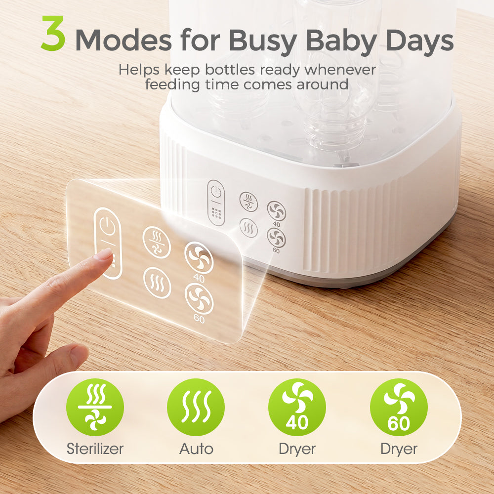 PlayPals 2 Layers Bottle Steriliser and Dryer for Baby Bottles, Pacifiers