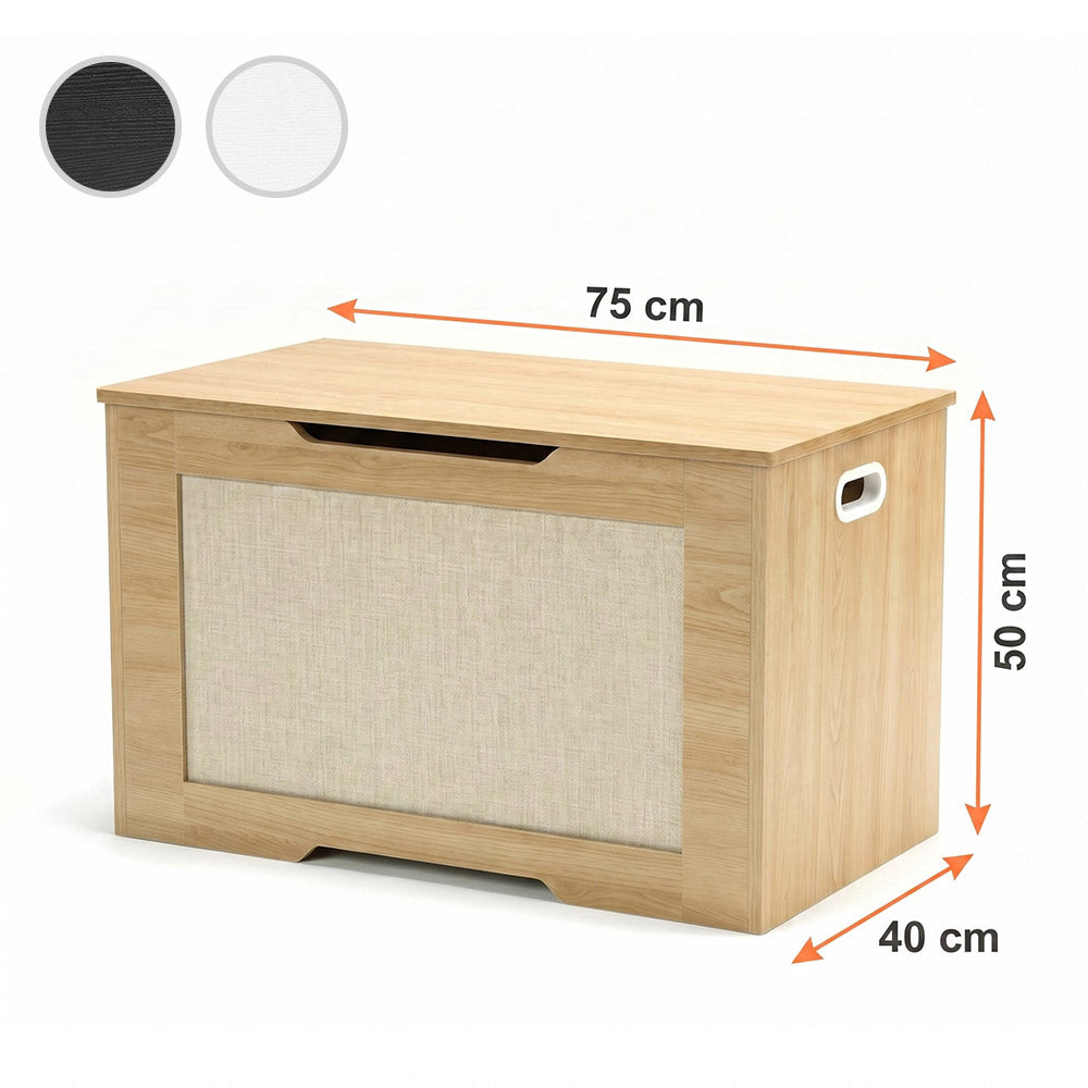 PlayPals 120L Kids Toy Box Storage Chest Particle Board Bench