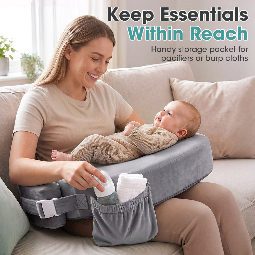 PlayPals Nursing Pillow for Breastfeeding Posture Support for Mom Baby
