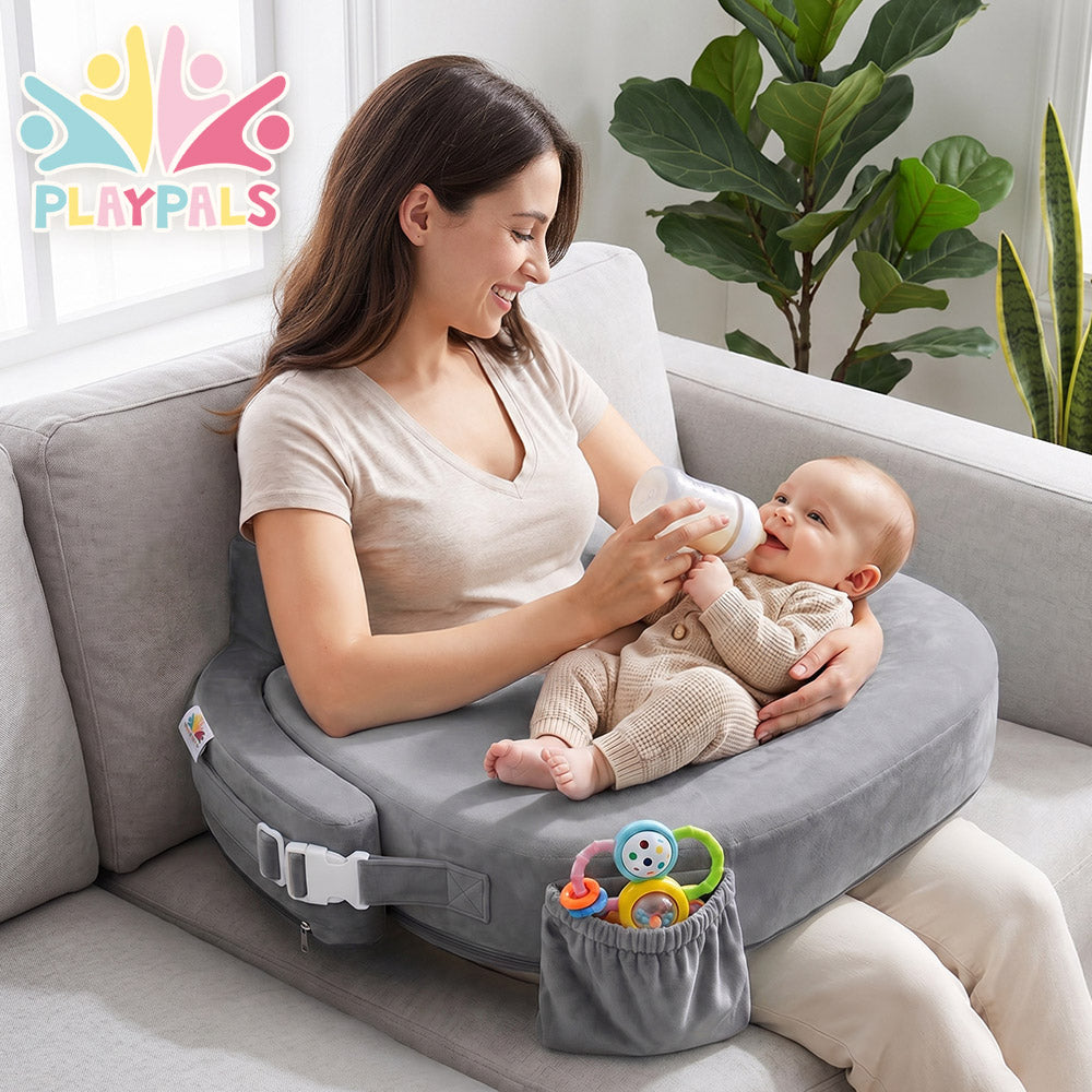 PlayPals Nursing Pillow for Breastfeeding Posture Support for Mom Baby