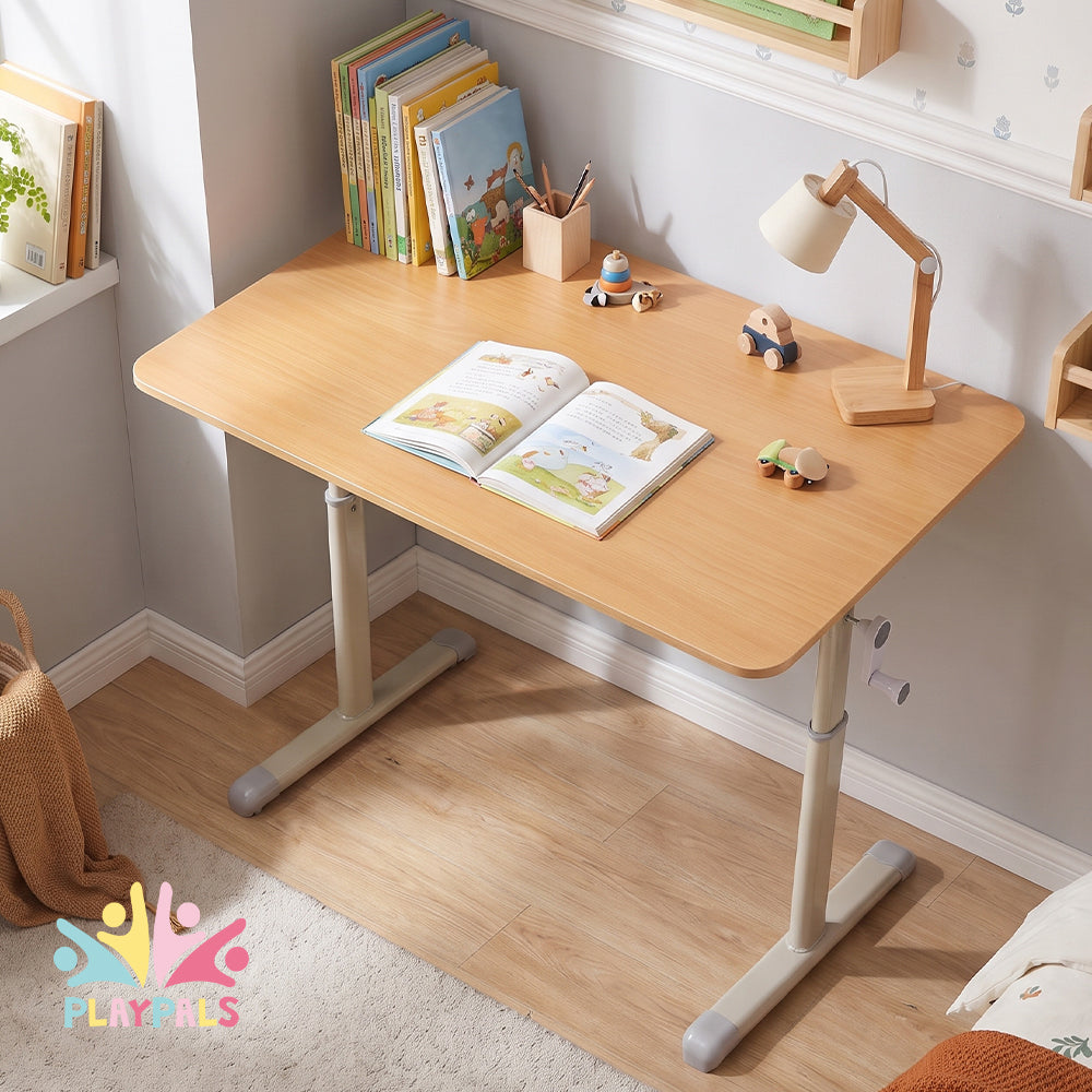PlayPals Kids Desk Height Hand Adjustment Spacious Desktop 80/100/120x60cm