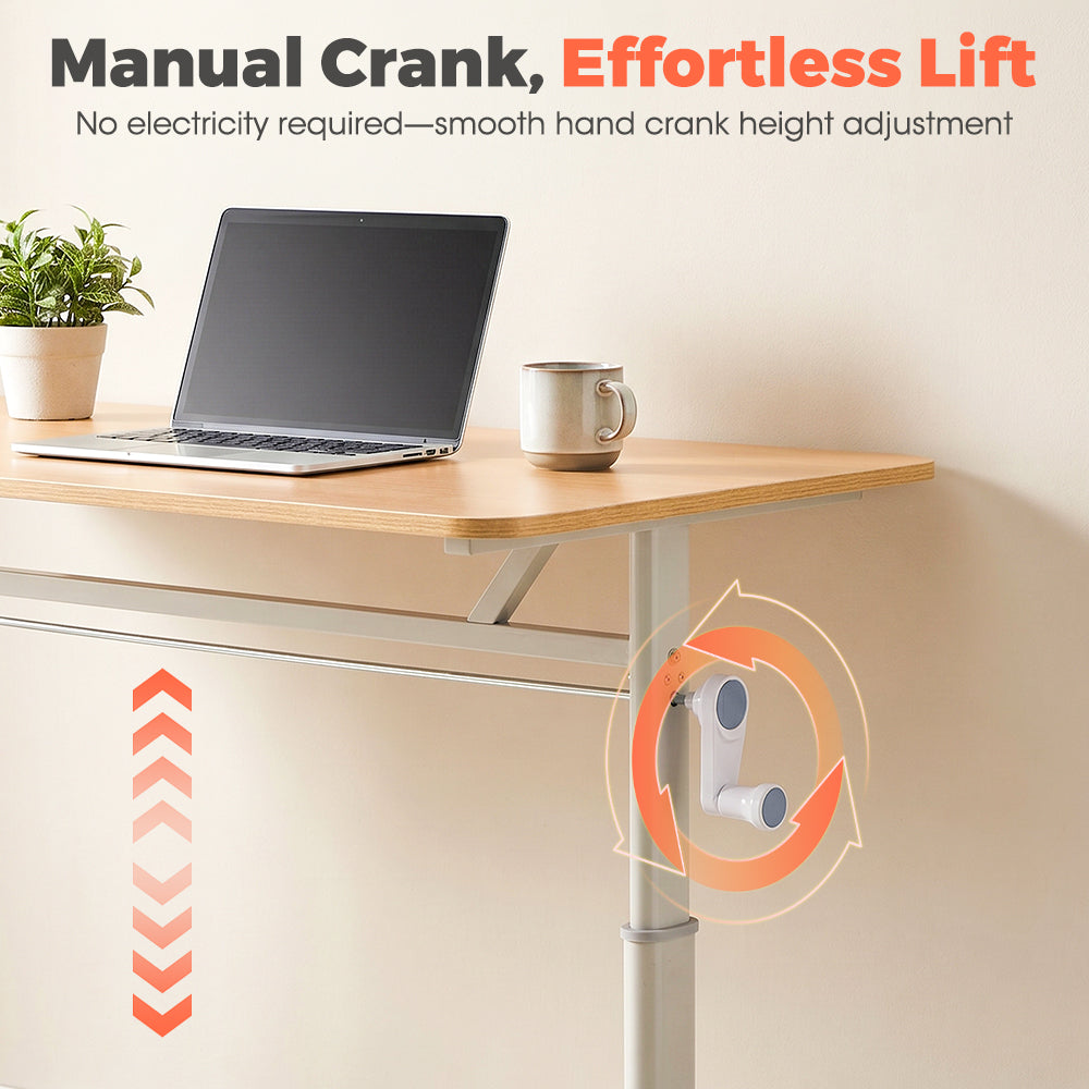 PlayPals Kids Desk Height Hand Adjustment Spacious Desktop 80/100/120x60cm