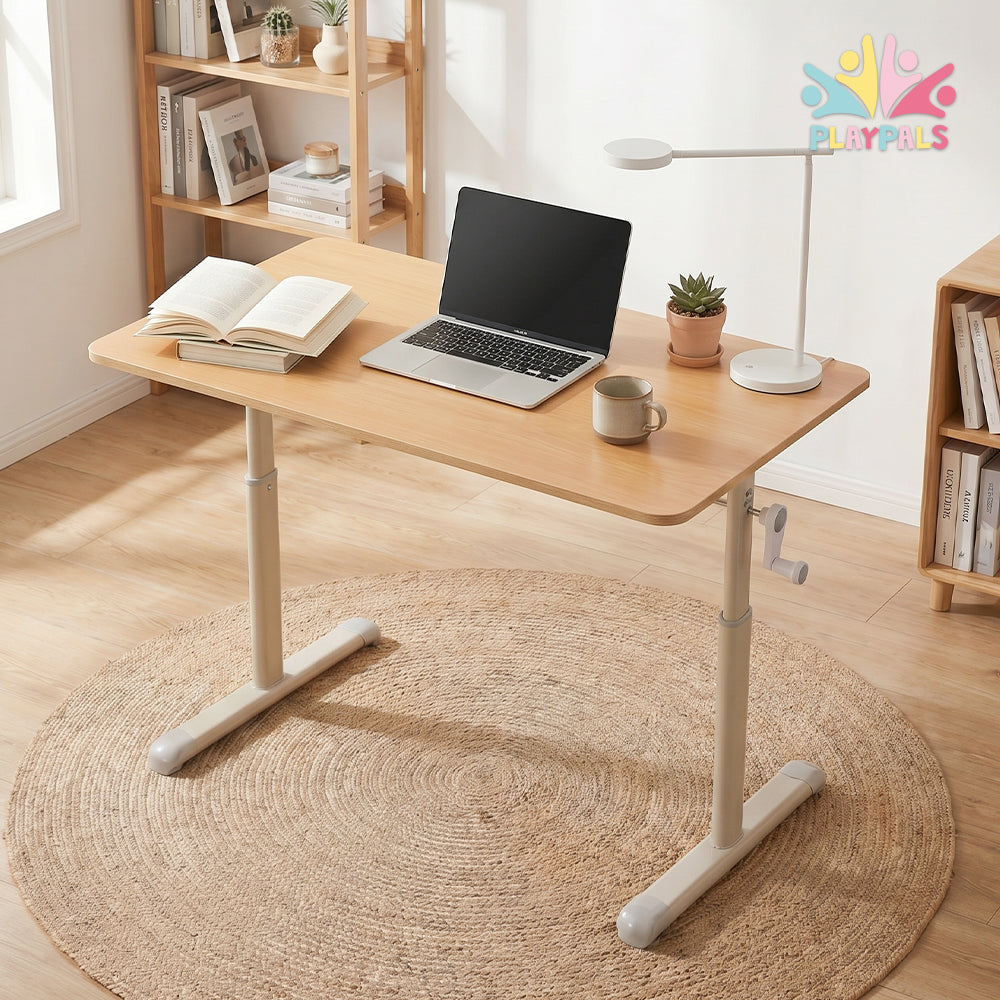 PlayPals Kids Desk Height Hand Adjustment Spacious Desktop 80/100/120x60cm