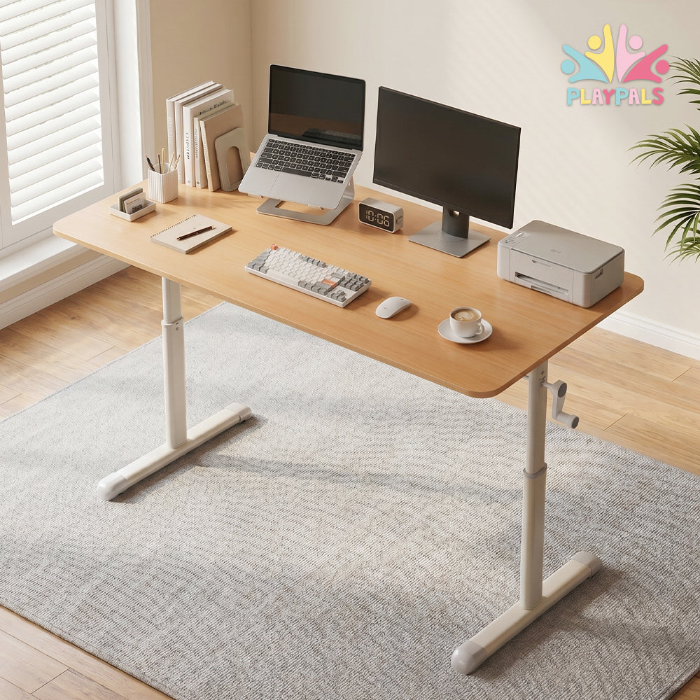 PlayPals Kids Desk Height Hand Adjustment Spacious Desktop 80/100/120x60cm