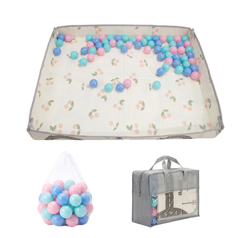Playpals Foldable Baby Play Mat w/ Pit Balls XPE Foam Two Sides Road
