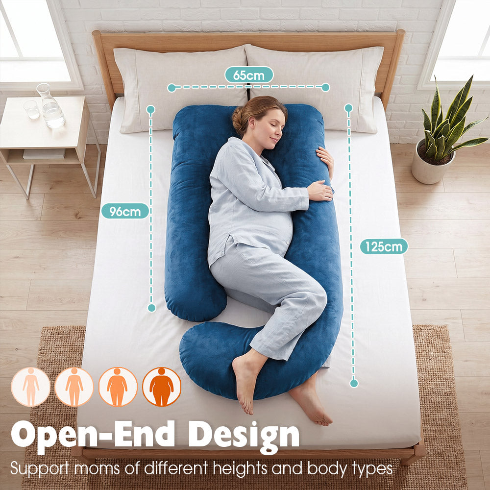 PlayPals U-shaped Pregnancy Pillow 125cm Full Body Maternity Pillow