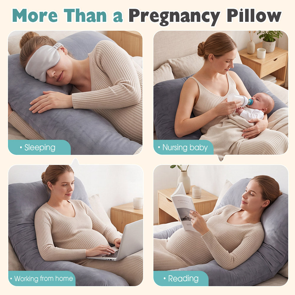 PlayPals U-shaped Pregnancy Pillow 125cm Full Body Maternity Pillow