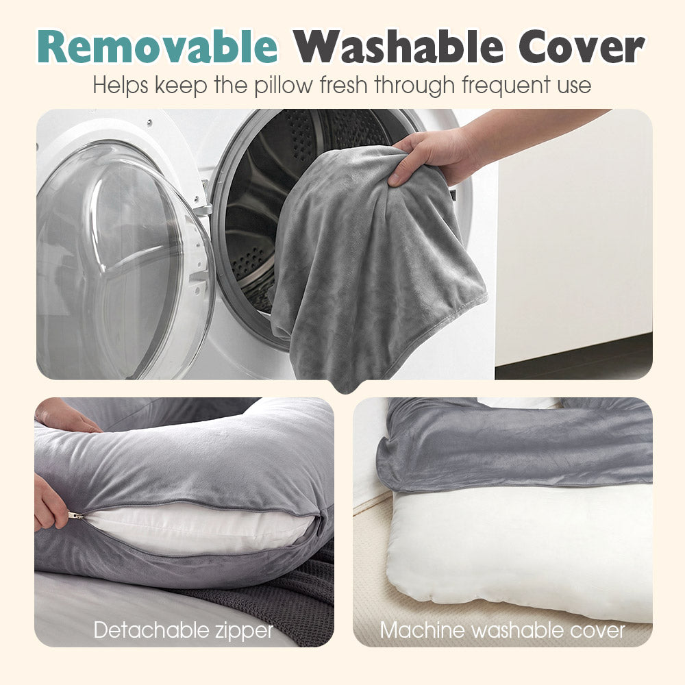 PlayPals U-shaped Pregnancy Pillow 125cm Full Body Maternity Pillow