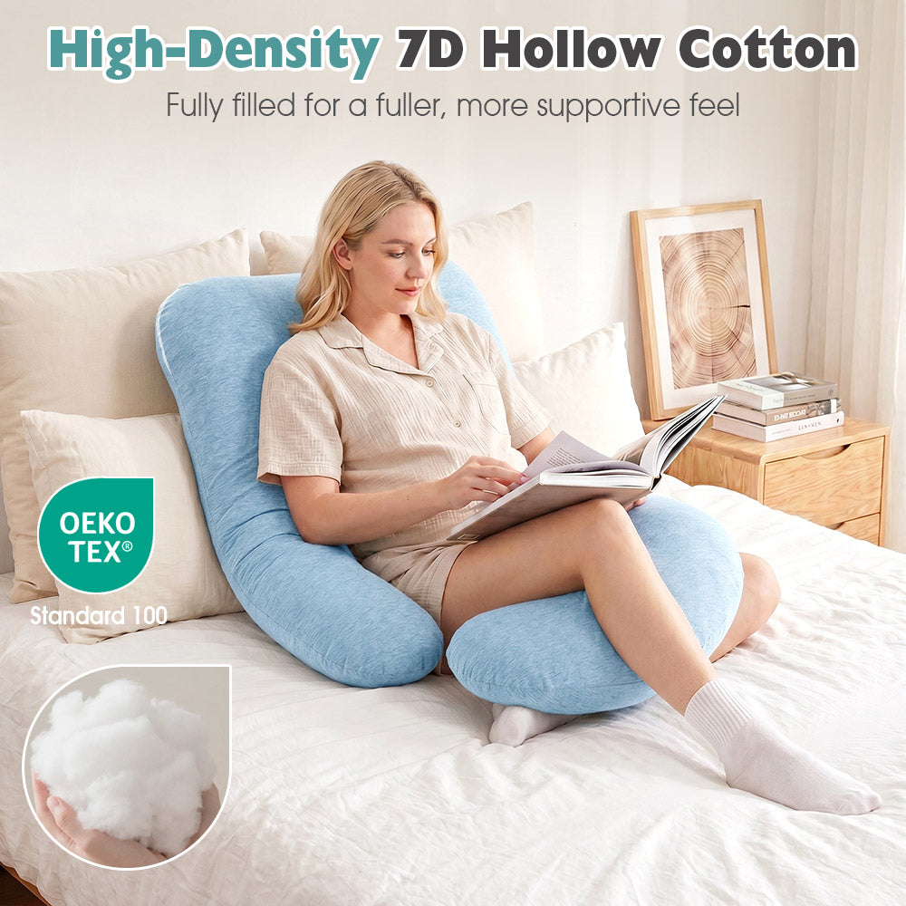 PlayPals Cooling Pregnancy Pillow U-shaped 125cm Full Body Maternity Pillow