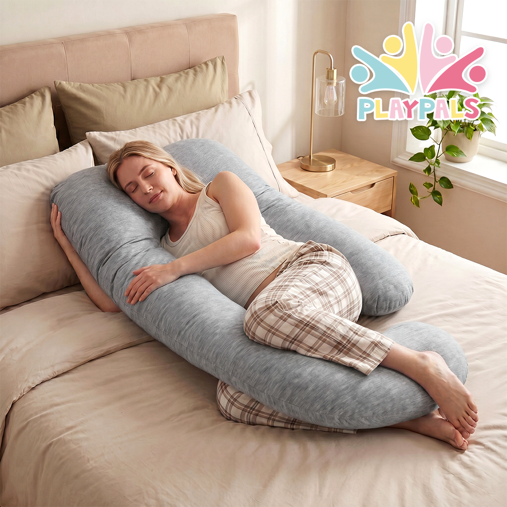 PlayPals Cooling Pregnancy Pillow U-shaped 125cm Full Body Maternity Pillow