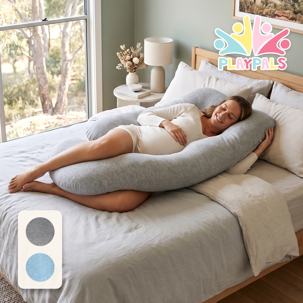 PlayPals Cooling Pregnancy Pillow U-shaped 125cm Full Body Maternity Pillow