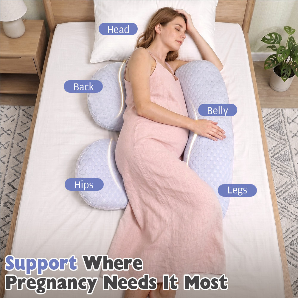 Playpals 3-Piece Adjustable Pregnancy Pillow H L V Shaped Full Body Pillow
