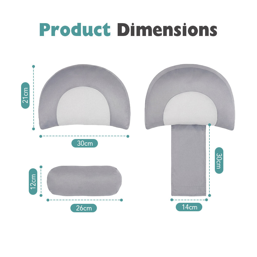 Playpals Cooling Pregnancy Pillow 3-Piece Soft Body Pillow for Back Belly Neck Legs