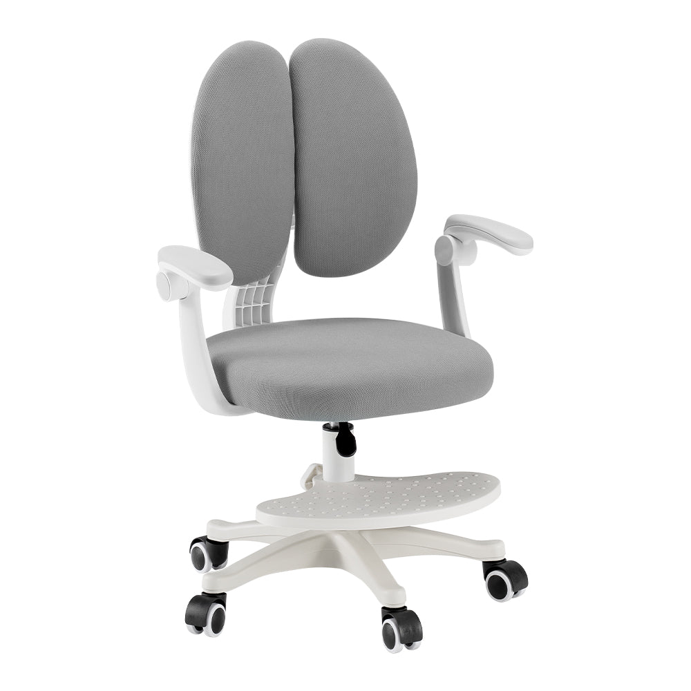 PlayPals Kids Desk Chair, Ergonomic Study Chair, Green/Grey/Pink