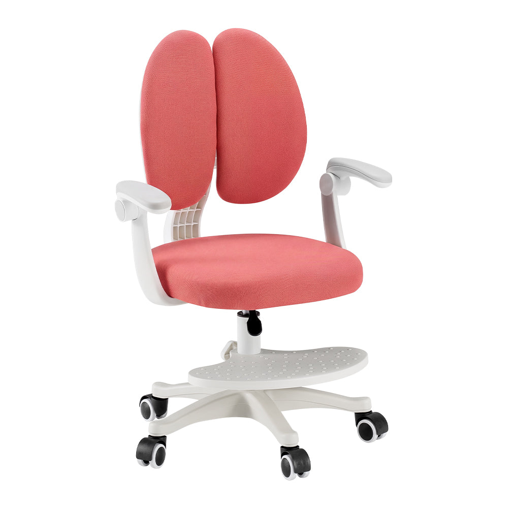 PlayPals Kids Desk Chair, Ergonomic Study Chair, Green/Grey/Pink