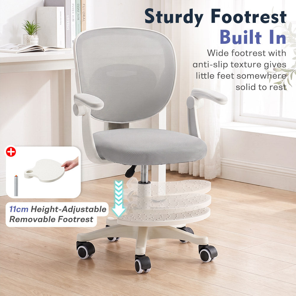 PlayPals Kids Desk Chair, Adjustable Children Study Chair, Red/Grey/Blue
