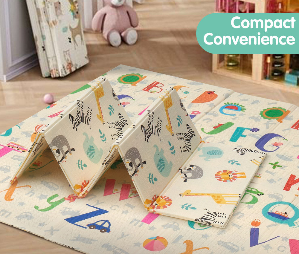 Playpals Kids Play Mat Baby Crawling Folding XPE Foam Double Pad Non-slip Carpet - Sunyee