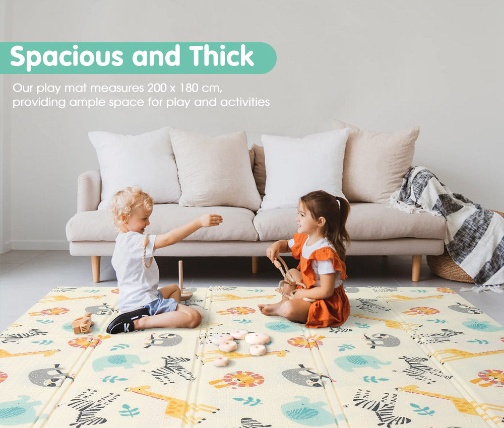 Playpals Kids Play Mat Baby Crawling Folding XPE Foam Double Pad Non-slip Carpet - Sunyee