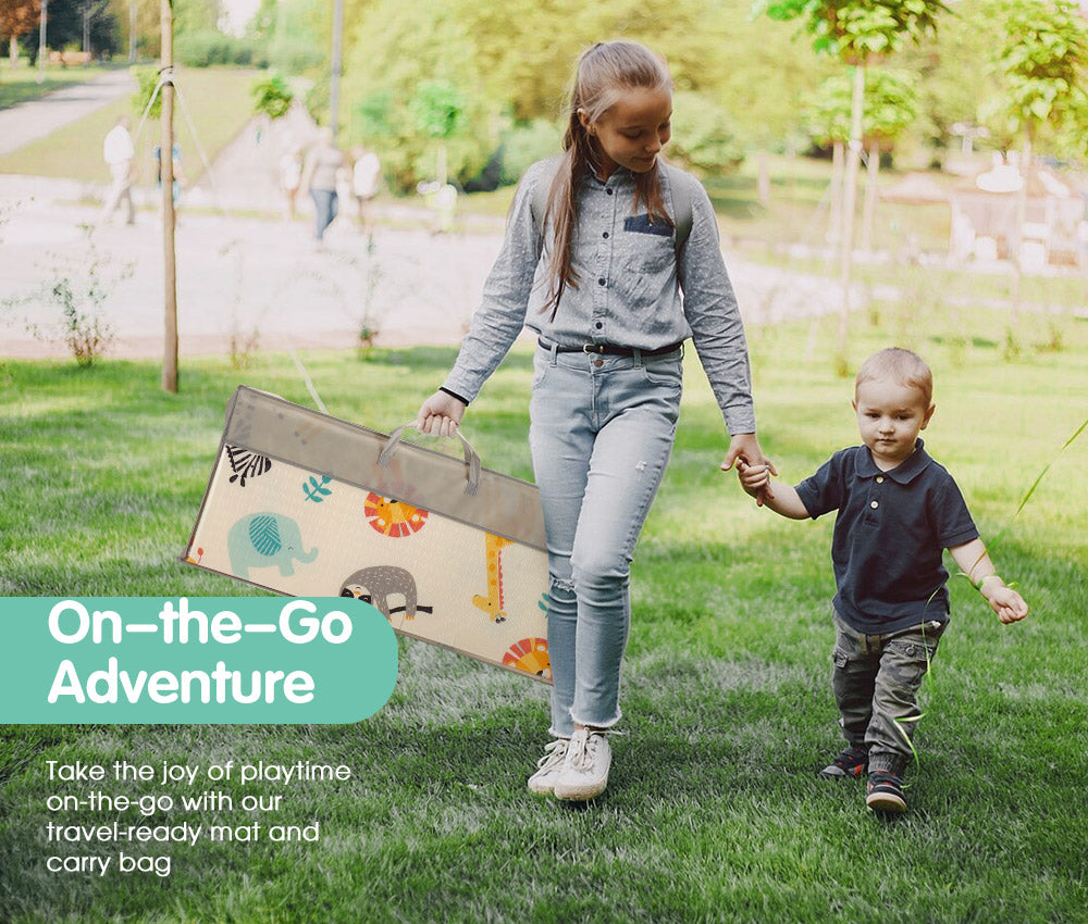 Playpals Kids Play Mat Baby Crawling Folding XPE Foam Double Pad Non-slip Carpet - Sunyee