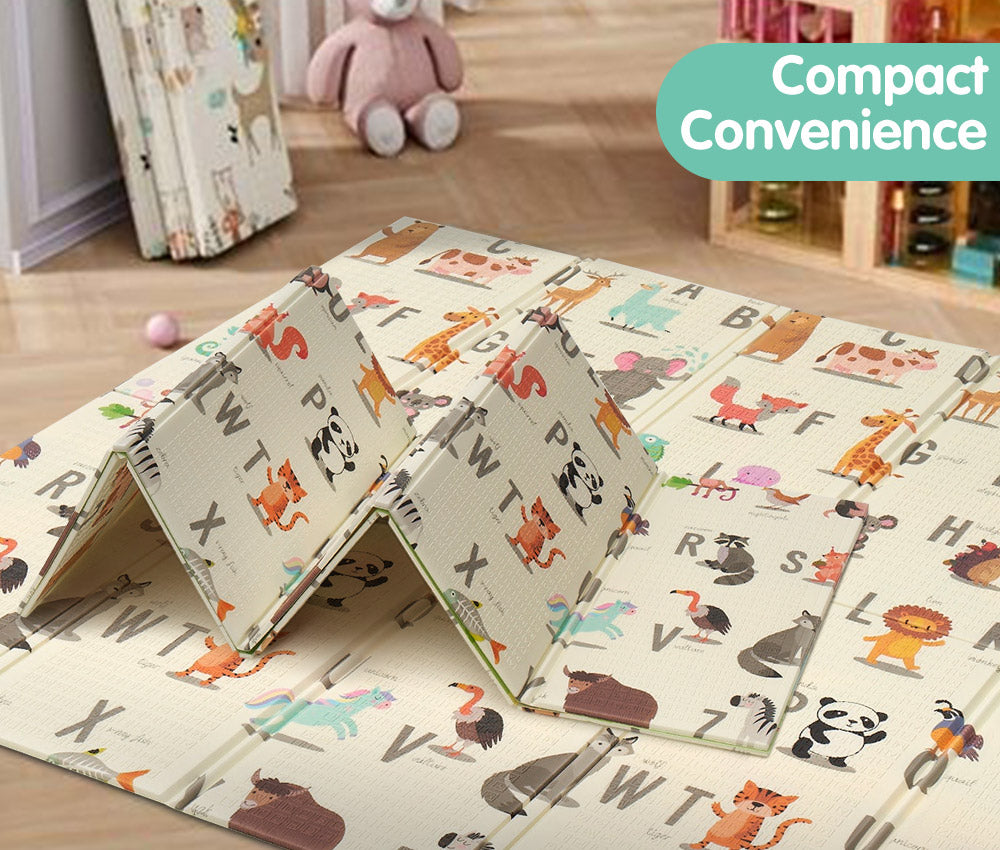 Playpals Kids Play Mat Baby Crawling XPE Foam Double Folding Pad Non-slip Carpet - Sunyee