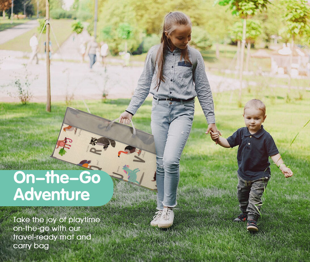 Playpals Kids Play Mat Baby Crawling XPE Foam Double Folding Pad Non-slip Carpet - Sunyee