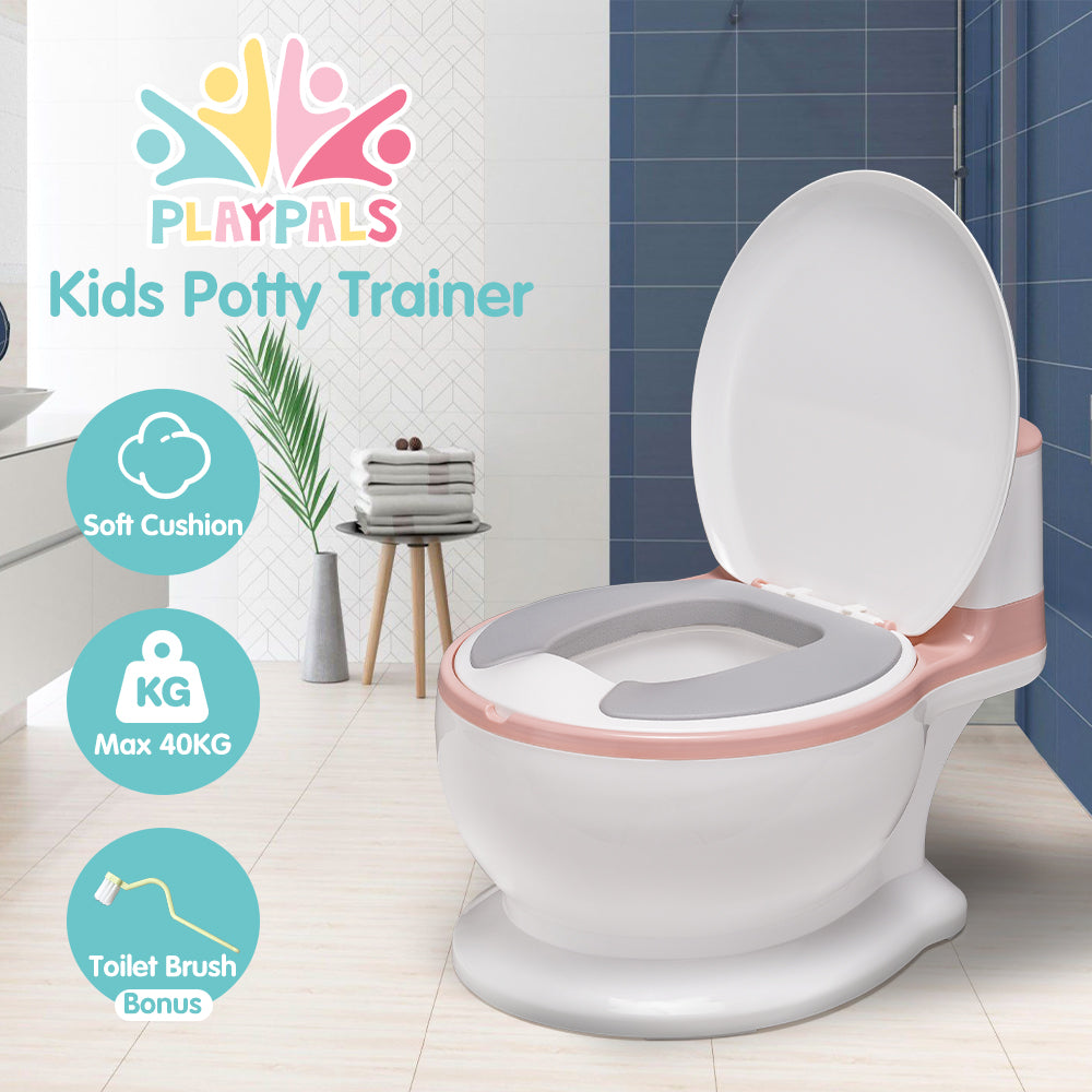 Playpals Kids Potty Trainer Seat Safety Toilet Toddler Training Child Non-Slip - Sunyee
