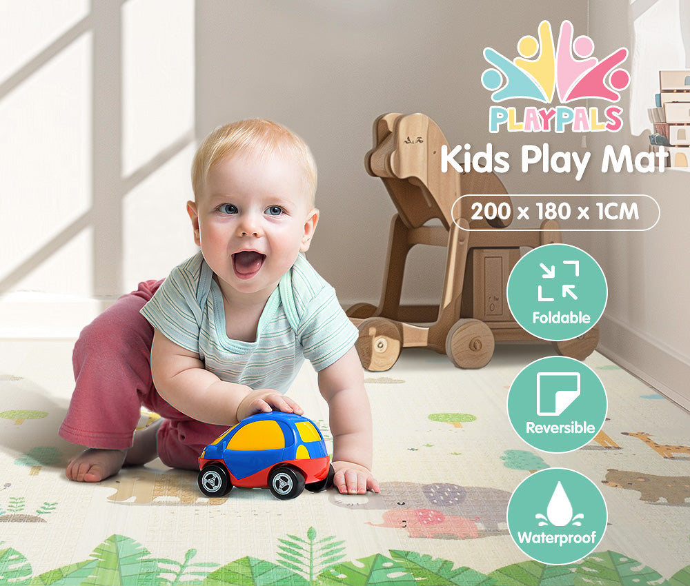 Playpals Kids Play Mat Baby Crawling Double Folding Pad XPE Foam Non-slip Carpet - Sunyee