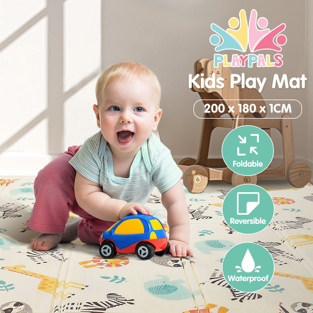 Playpals Kids Play Mat Baby Crawling Double Folding XPE Foam Pad Non-slip Carpet - Sunyee