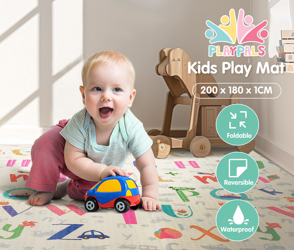 Playpals Kids Play Mat Baby Crawling Folding XPE Foam Double Pad Non-slip Carpet - Sunyee